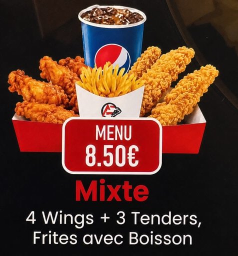 Menu Poulet