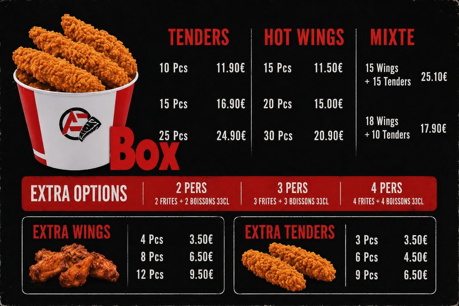 Menu Poulet